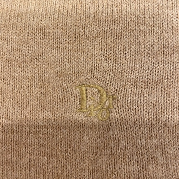 Christian Dior beige v neck knit sweater vintage - Picture 5 of 7